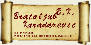 Bratoljub Karadarević vizit kartica